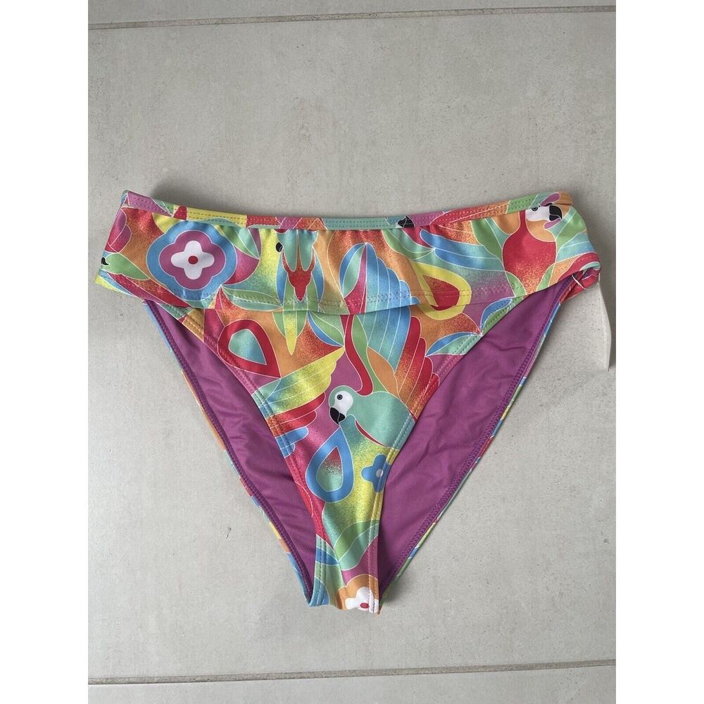 Kenny Flowers Swim Bikini‎ Bottom High Waist Carribean Print Swimwear